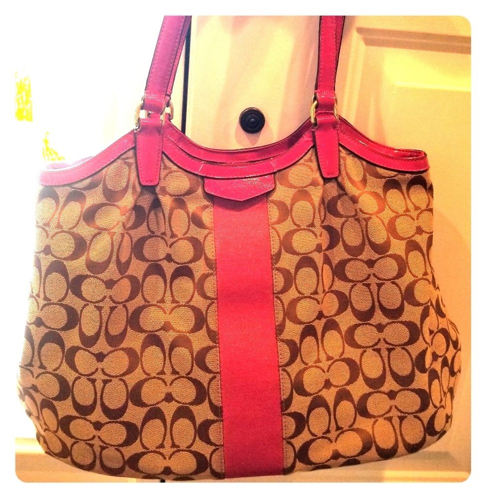 Authentic Coach signature large tote